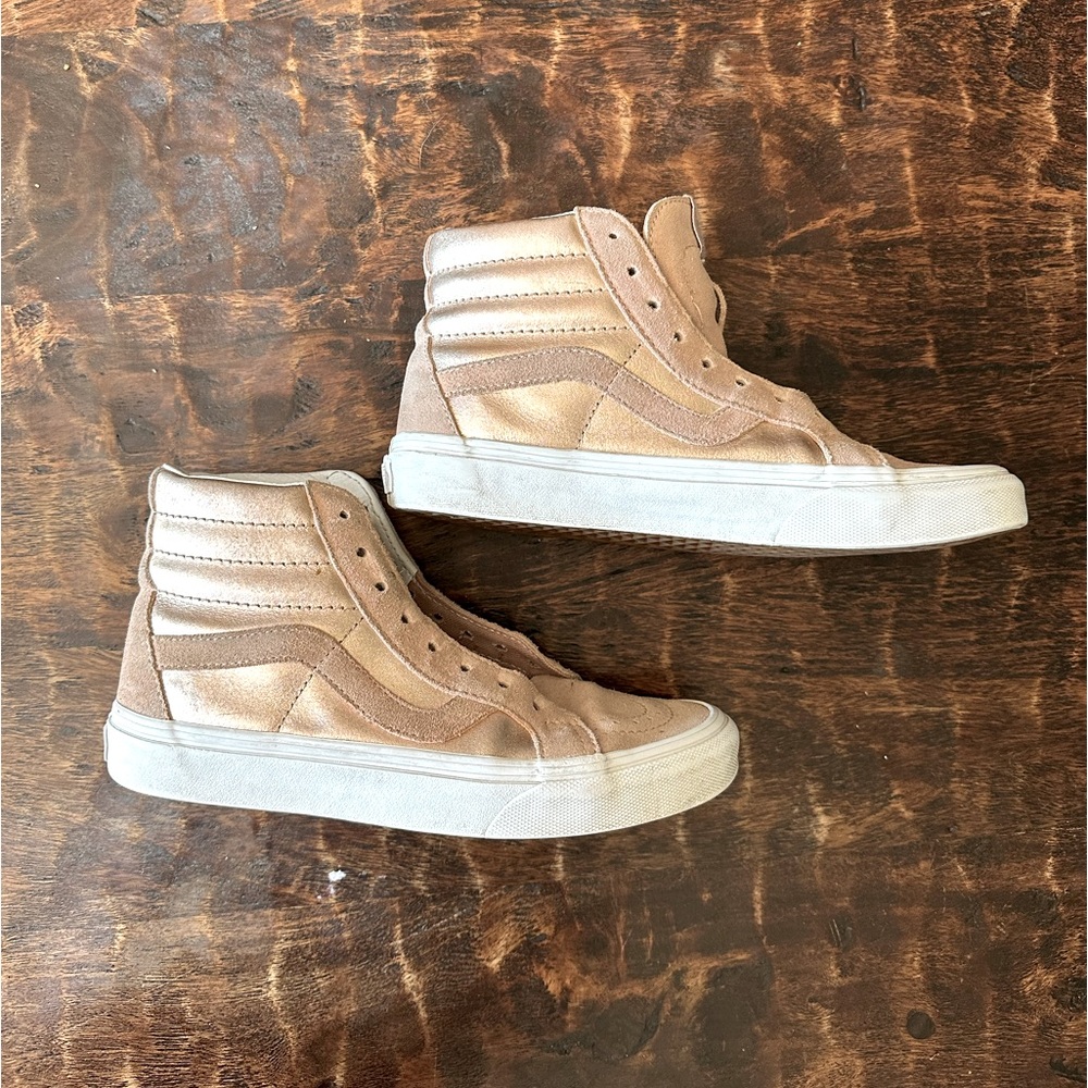Rose Gold Women’s High Top Vans
